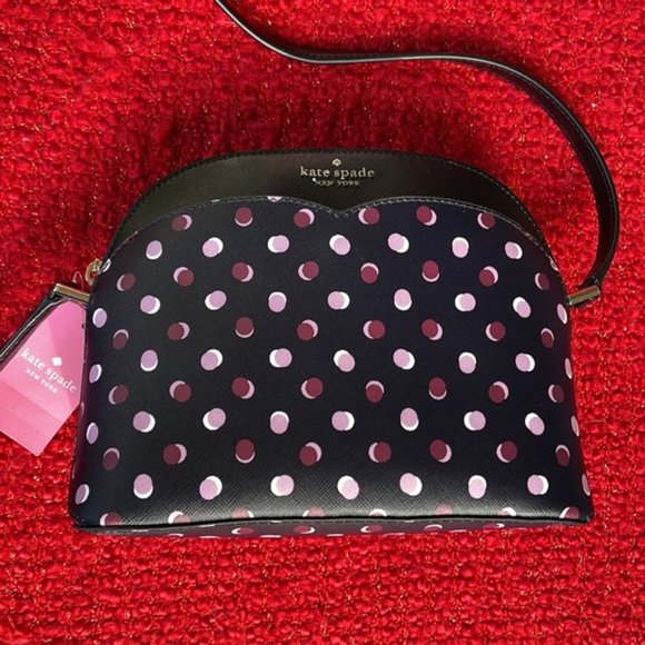 kate spade Handbags - Kate Spade Payton Dome Crossbody with Fiesta Dot Black Multi